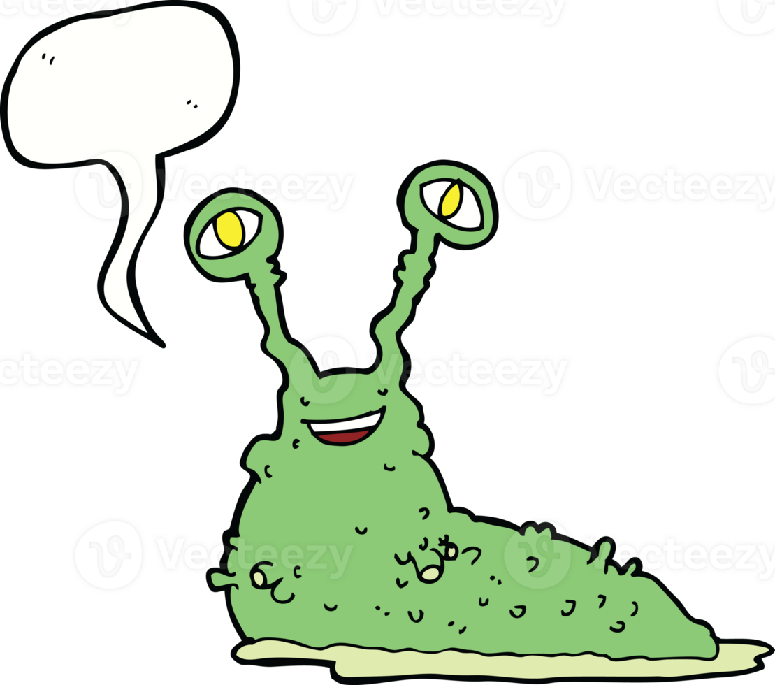 cartoon slug with speech bubble png