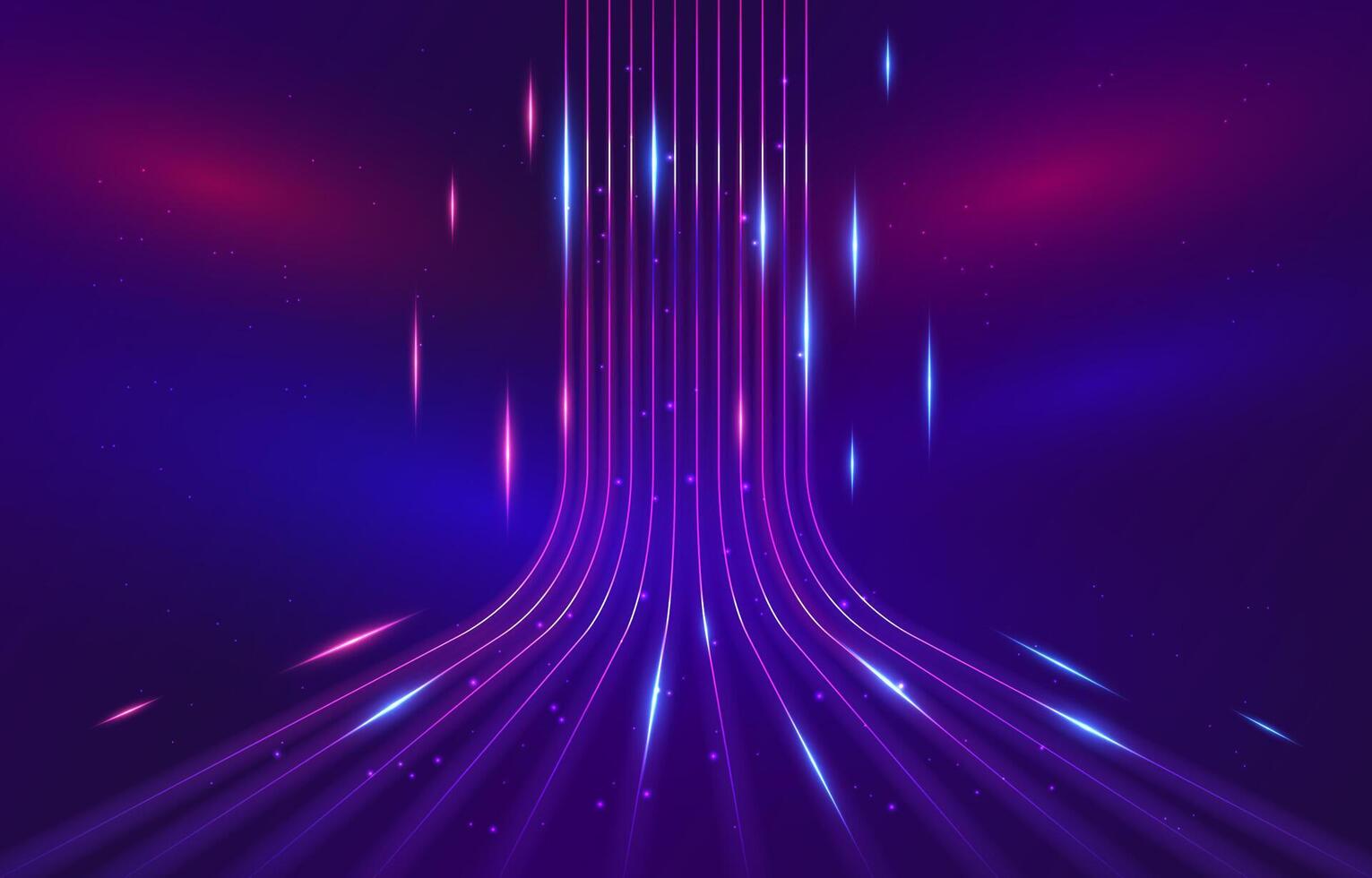 3d Glow Neon Motion Effect Background vector