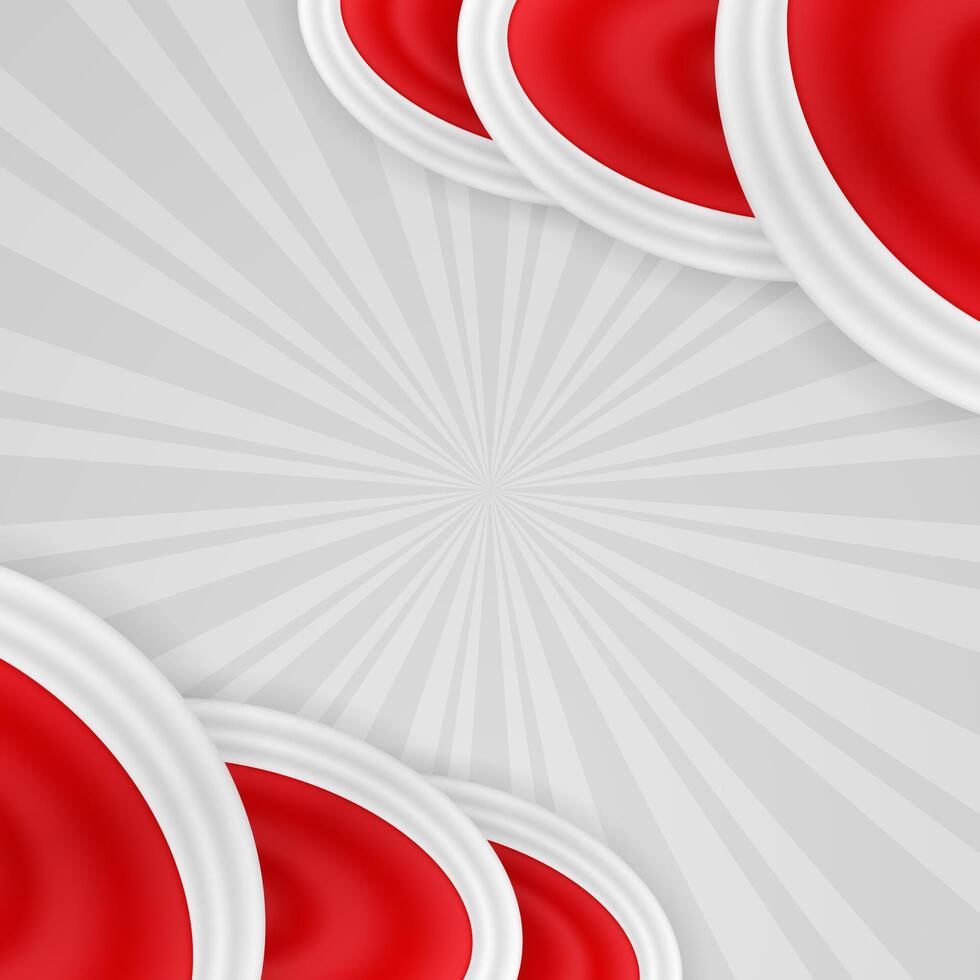 Indonesia Independence Day Background with Realistic Flag vector