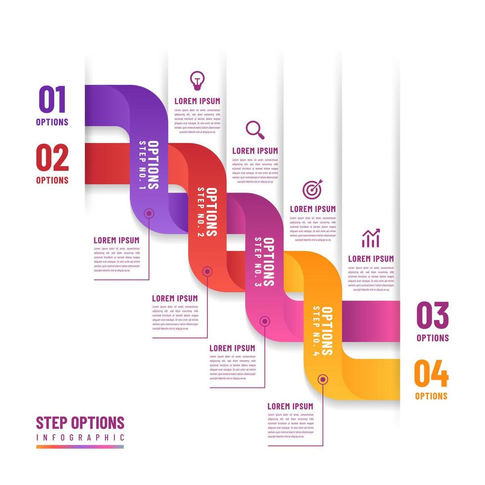 Step Options Business Infographic Template vector