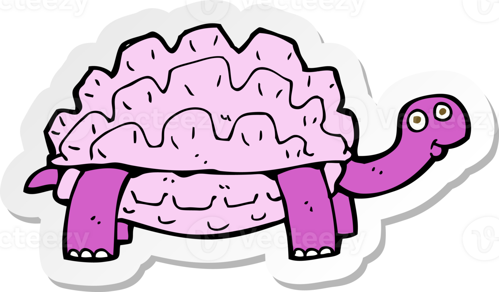sticker of a cartoon tortoise png