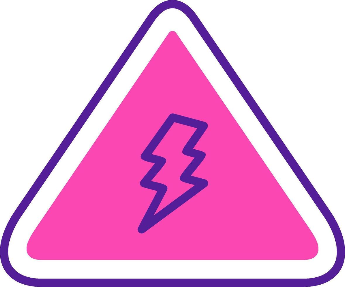 Electrical Danger Sign Vector Icon