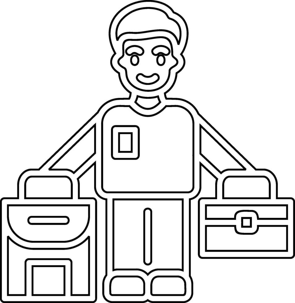 Refugee man Vector Icon