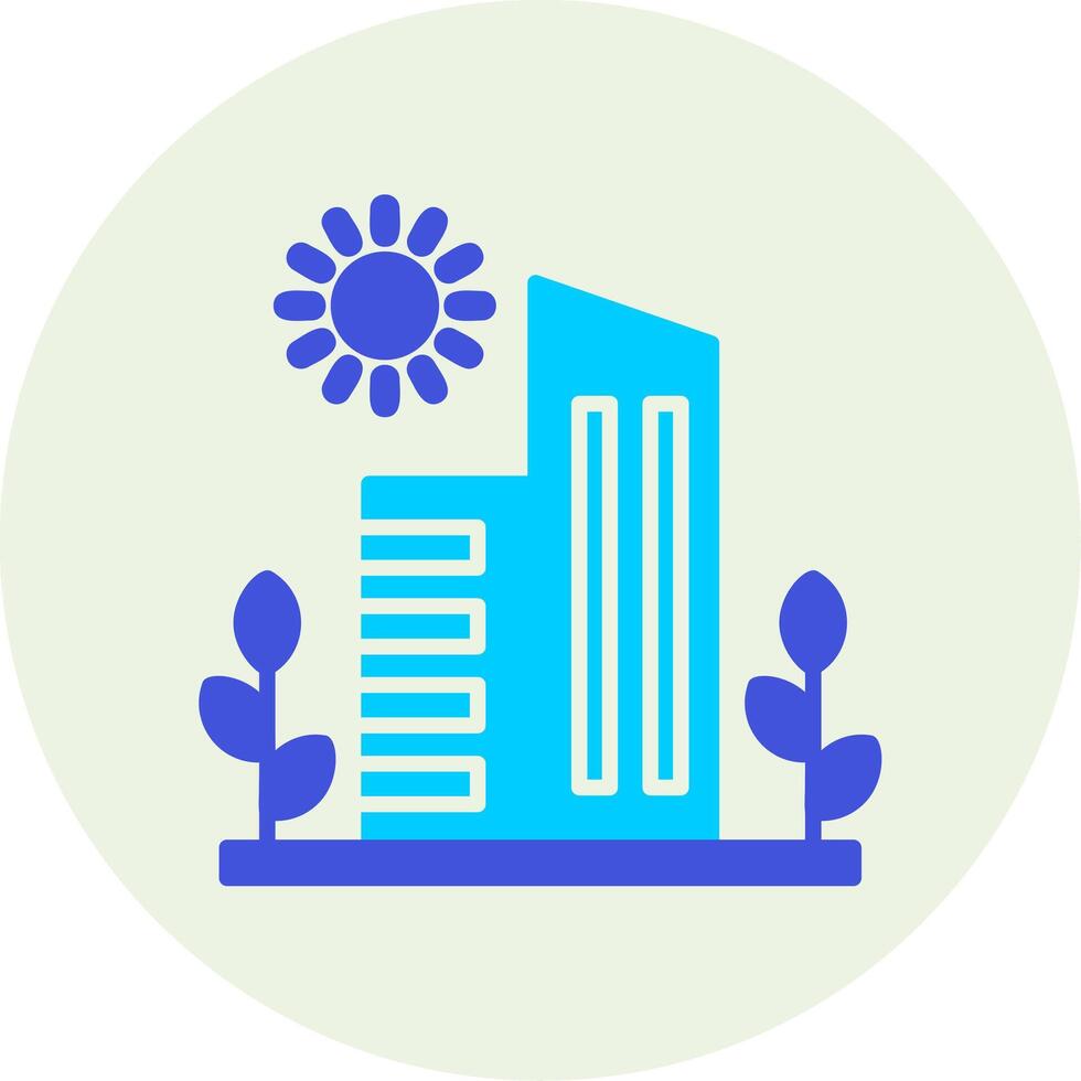 Green City Vector Icon