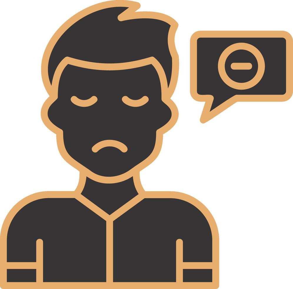 Negative Thinking Vector Icon