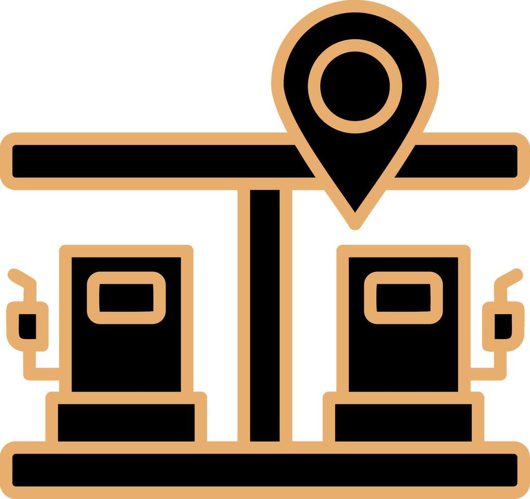 Gas Station Pin Vector Icon