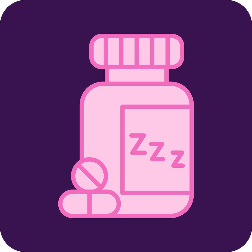 dormido pastillas vector icono