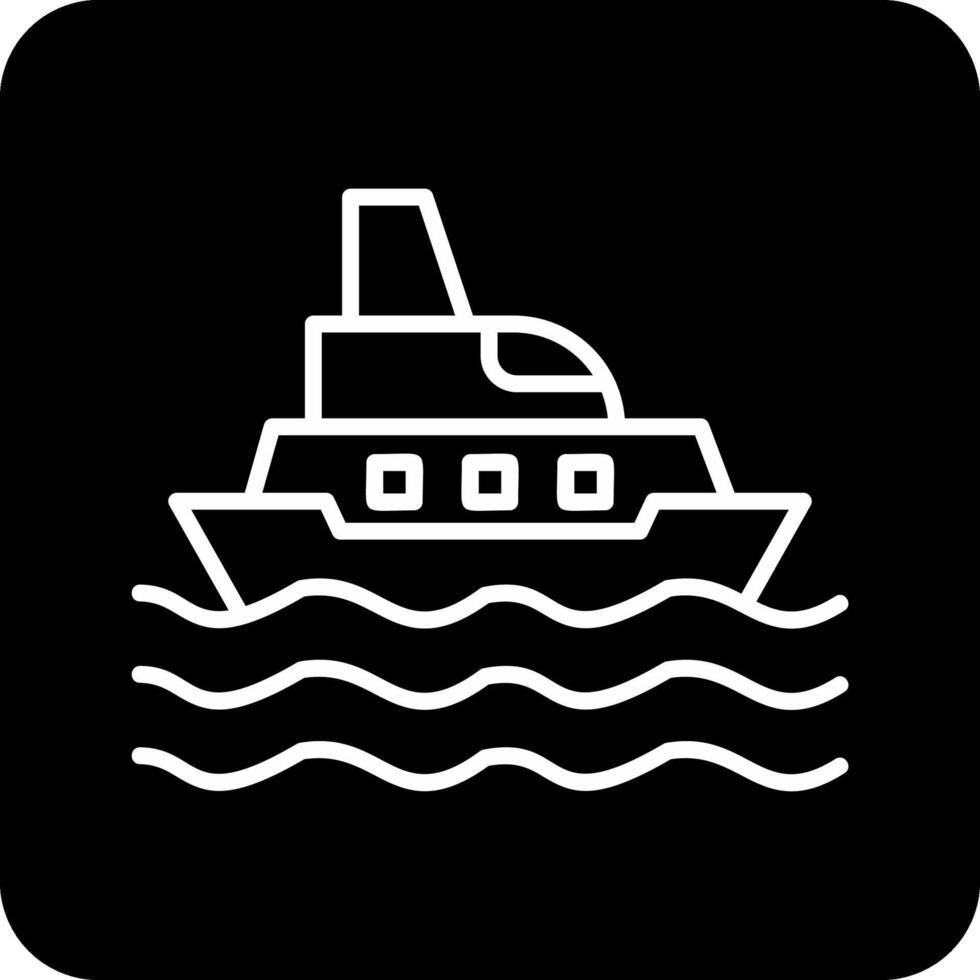 icono de vector de barco