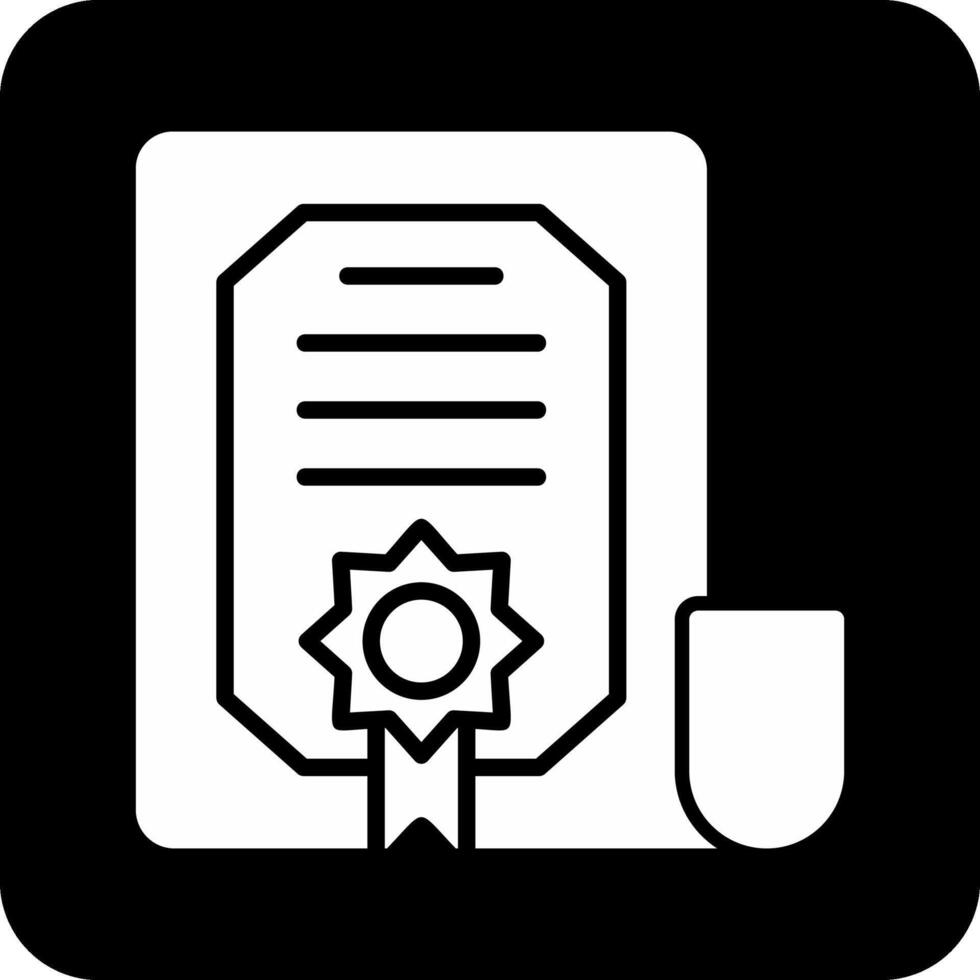 icono de vector de certificado