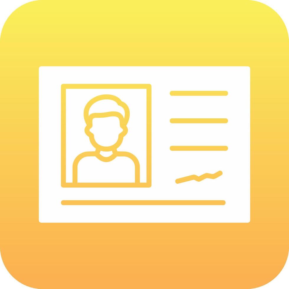 Identification Card Vector Icon