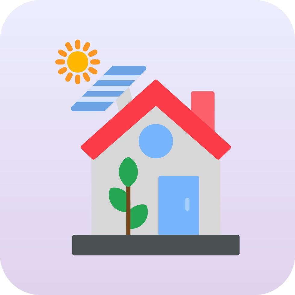 Eco House Vector Icon