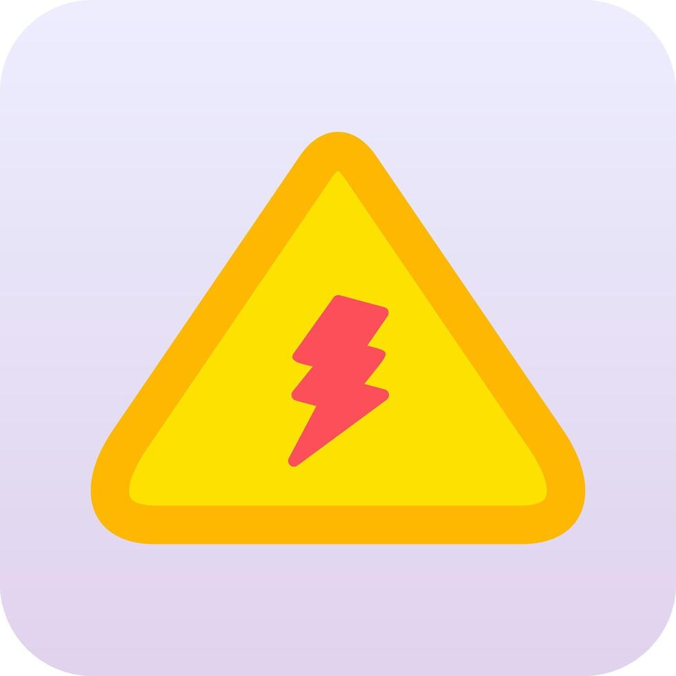 Electrical Danger Sign Vector Icon