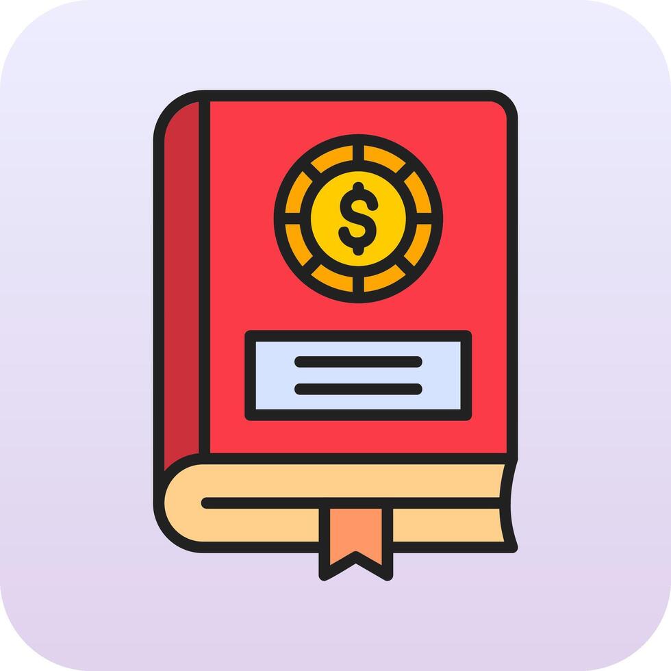 Financial Book Vector Icon