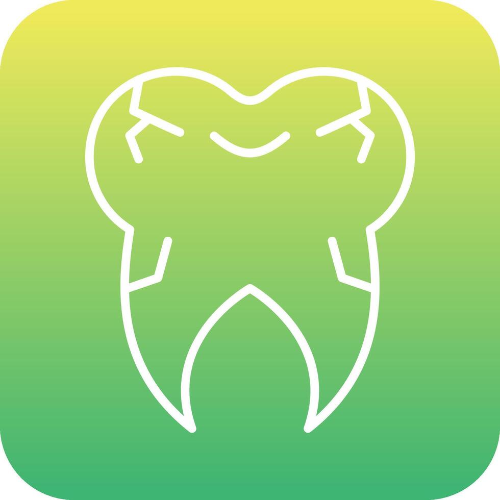 agrietado diente vector icono