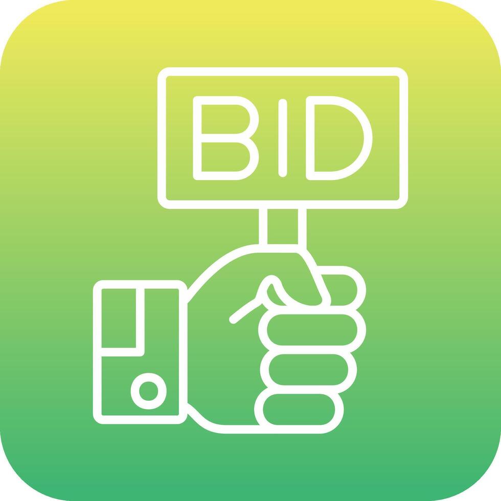 Bid Vector Icon