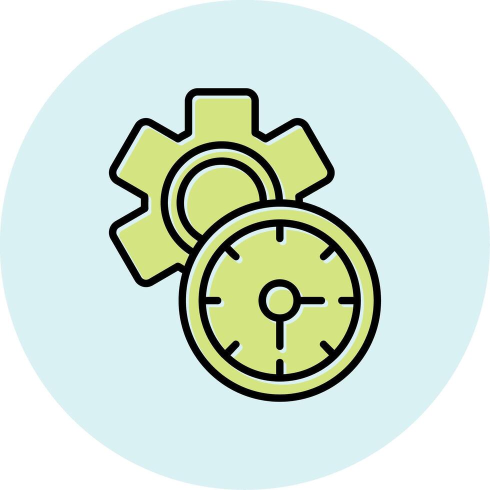 icono de vector de tiempo de trabajo