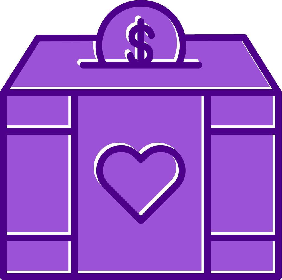 Charity Box Vector Icon