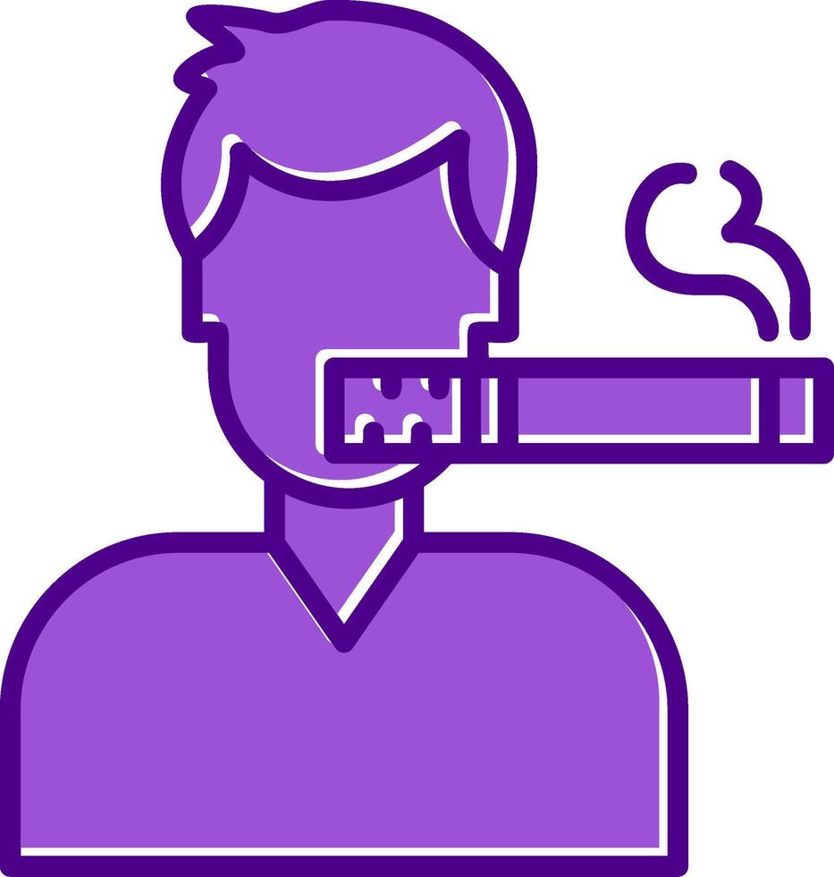 Man Smoking Vector Icon