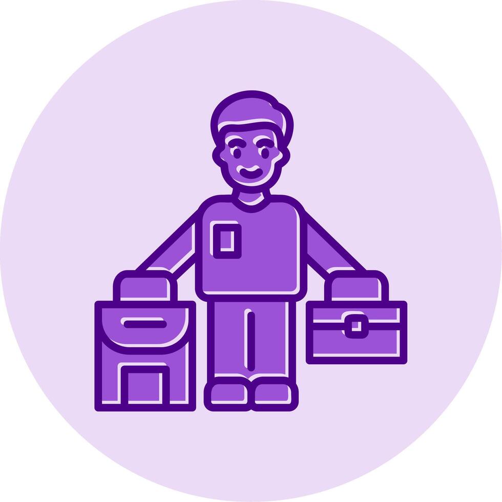 Refugee man Vector Icon