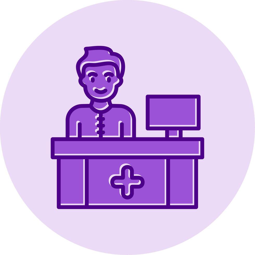 Receptionist Vector Icon 39875303 Vector Art at Vecteezy
