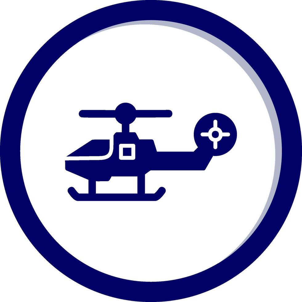 Fighter Helicopter Vector Icon