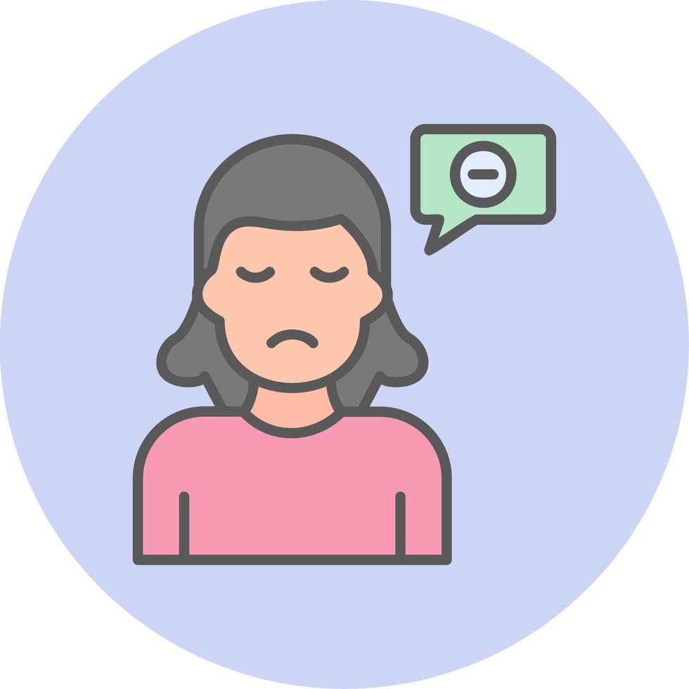 Negative Thinking Vector Icon