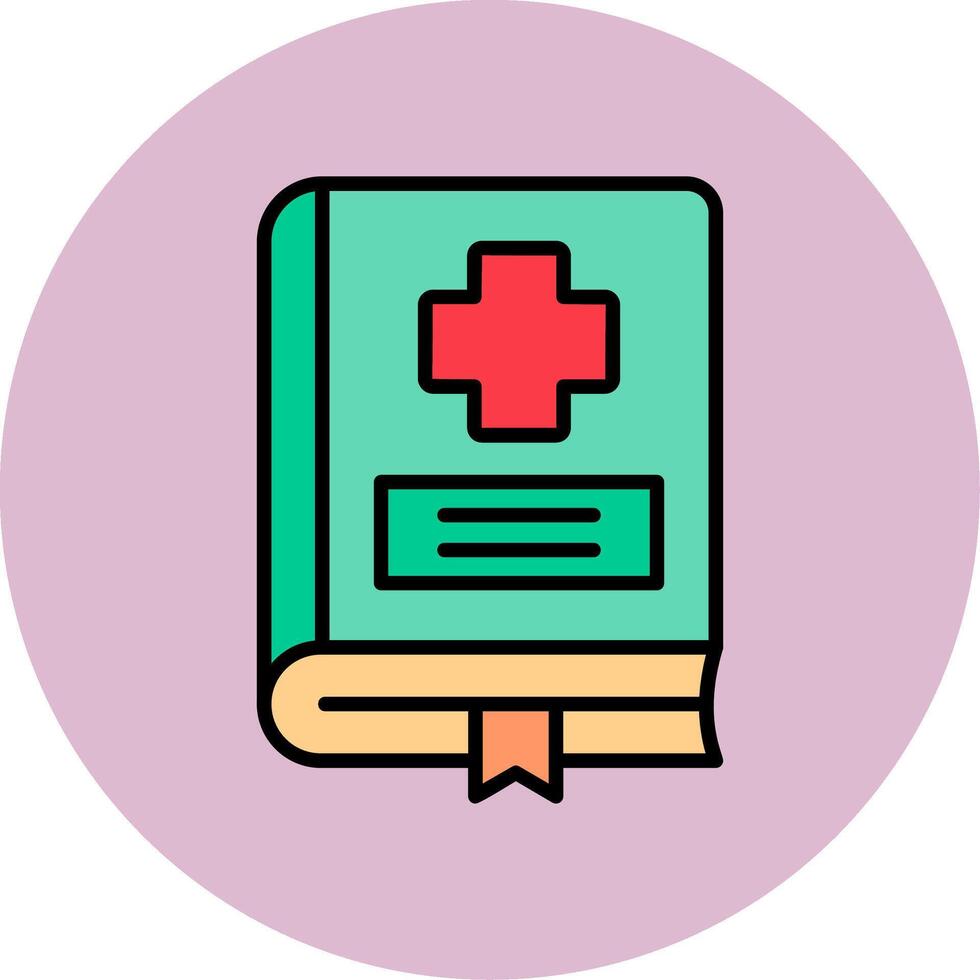 icono de vector de libro médico