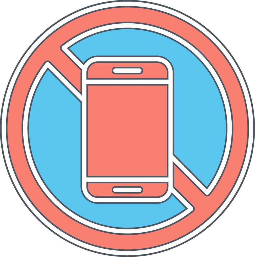 No Mobile Phone Vector Icon