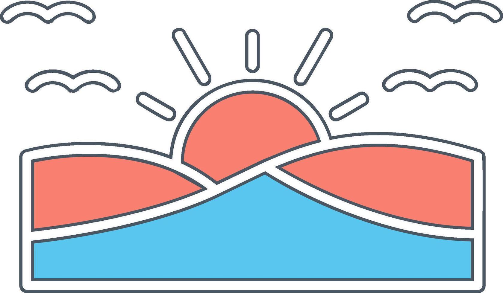 sunset Vector Icon