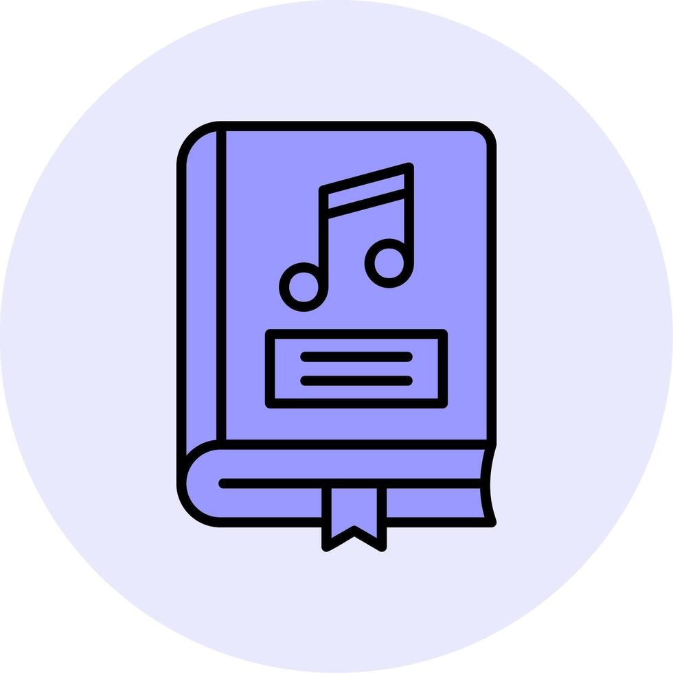 icono de vector de libro de música