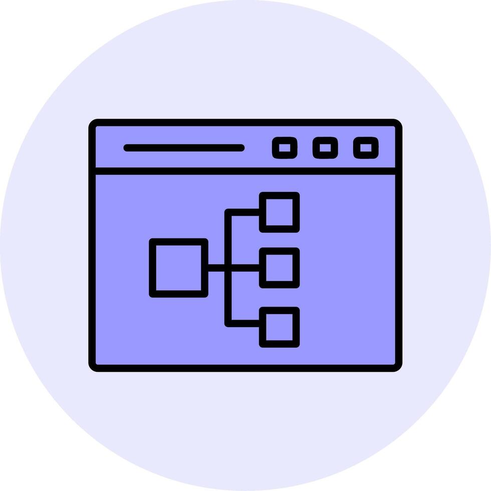 Online Flowchart Vector Icon