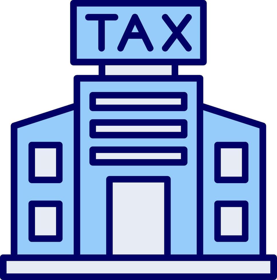 Tax Office Building Vector Icon