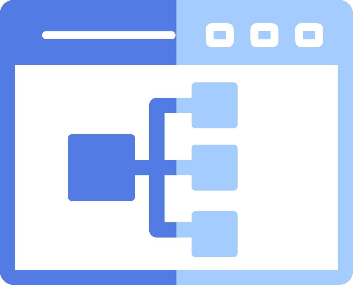 Online Flowchart Vector Icon
