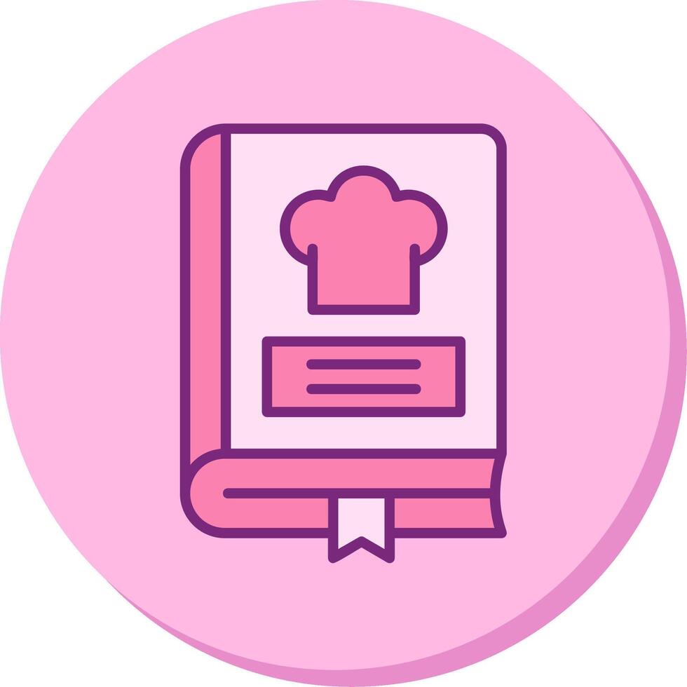 icono de vector de libro de recetas