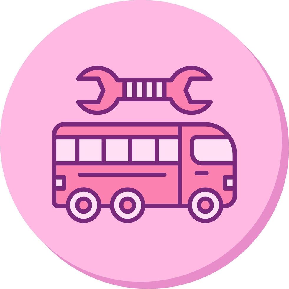 Repairing Bus Vector Icon