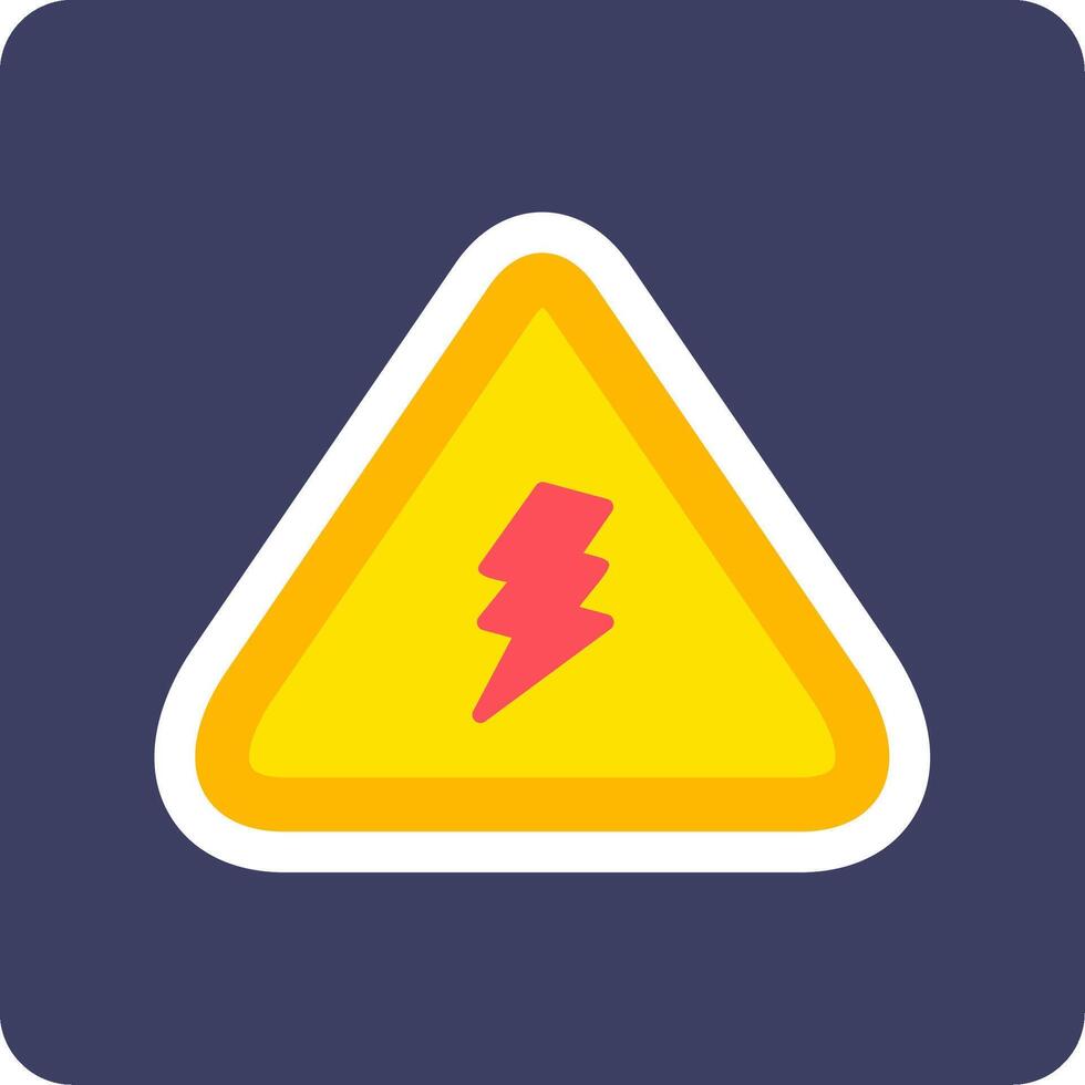 Electrical Danger Sign Vector Icon