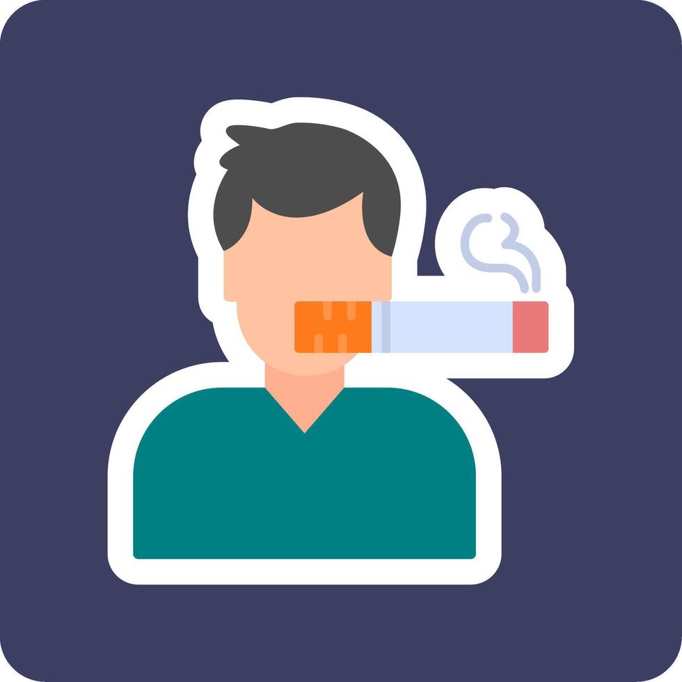 Man Smoking Vector Icon