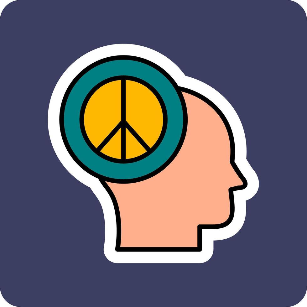 paz de mente vector icono