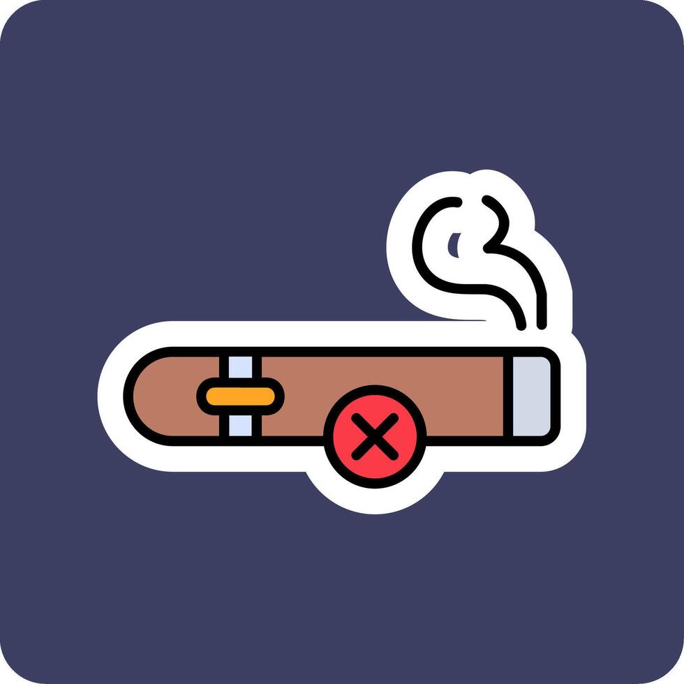 ningún icono de vector de cigarro