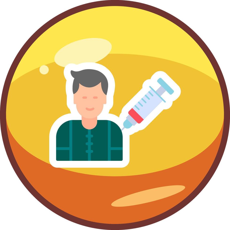 Man Vaccination Vector Icon