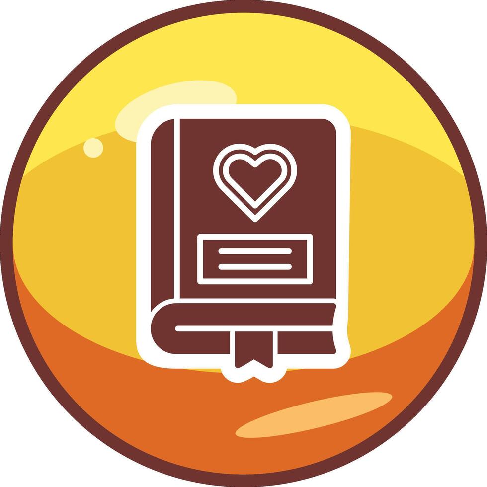 romance libro vector icono