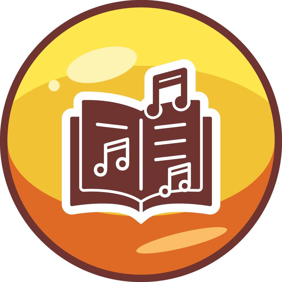 icono de vector de libro de música