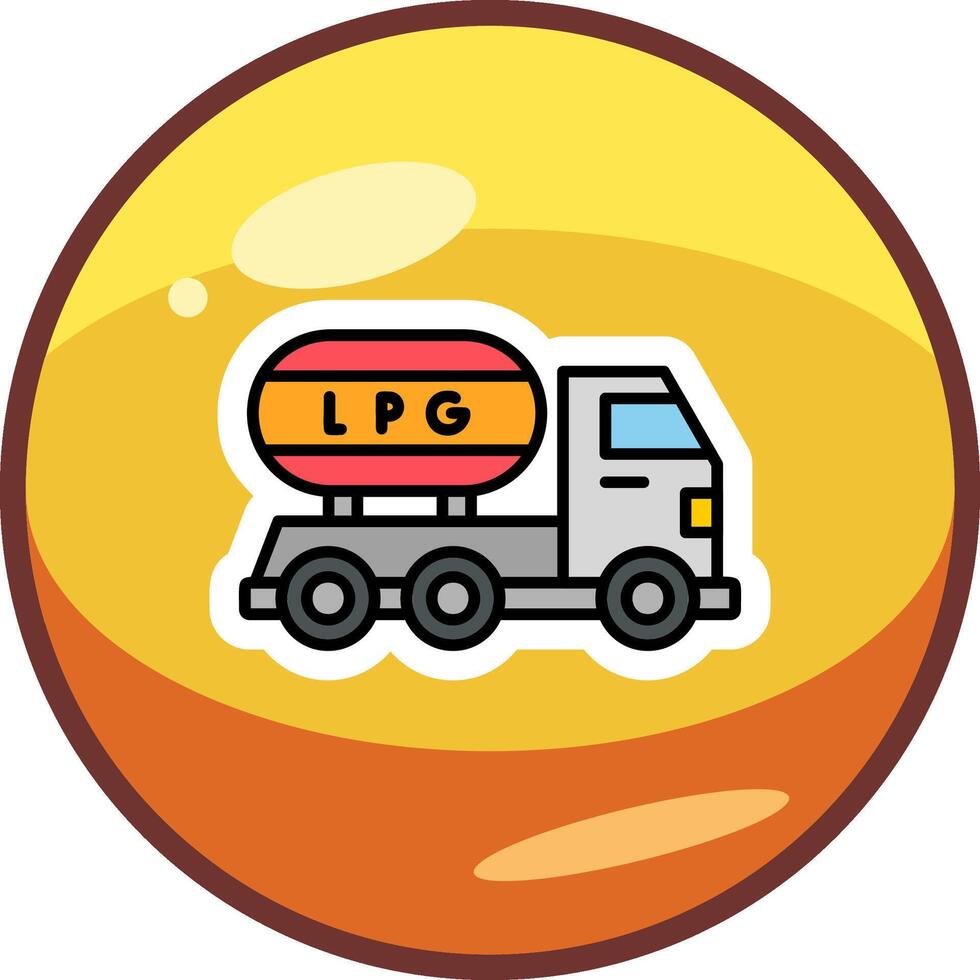 Gas Truck Vector Icon