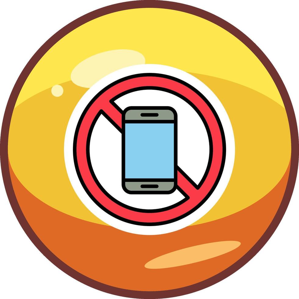 No Mobile Phone Vector Icon