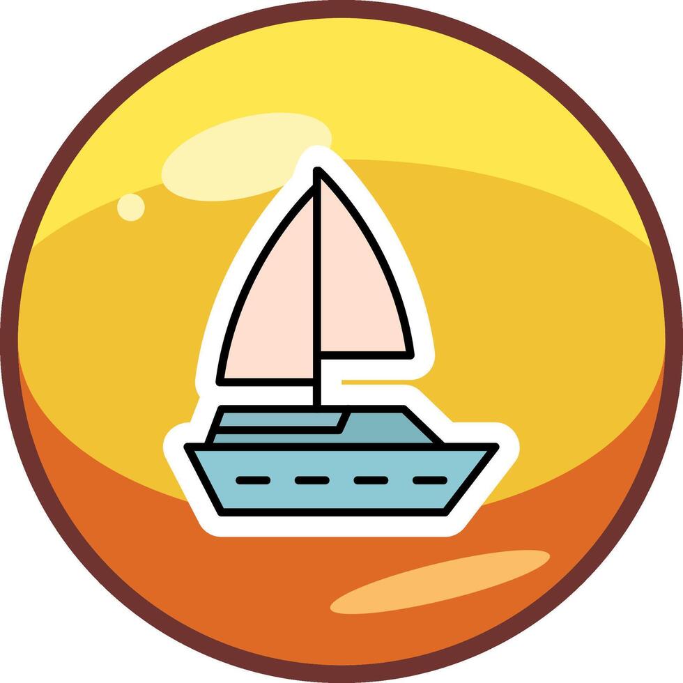 icono de vector de barco