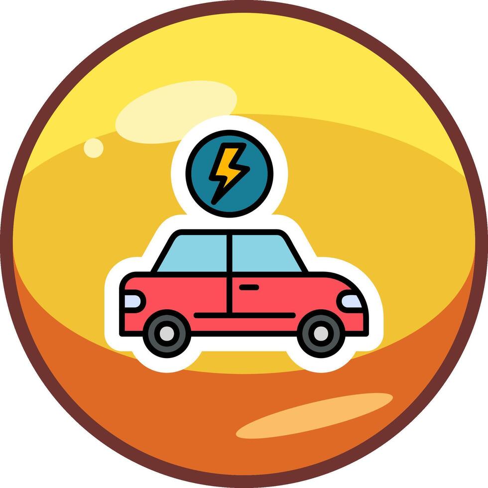 Electric Car Vector Icon