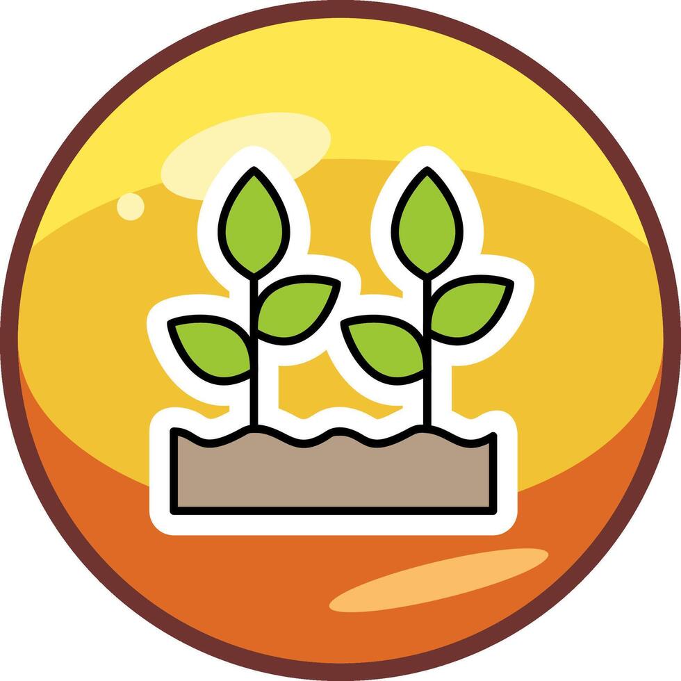 planta creciente vector icono