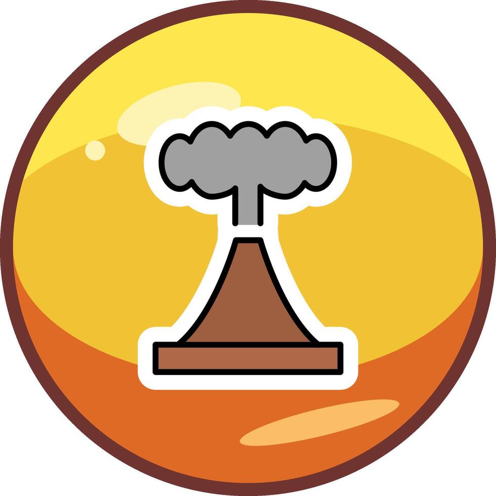 icono de vector de volcán