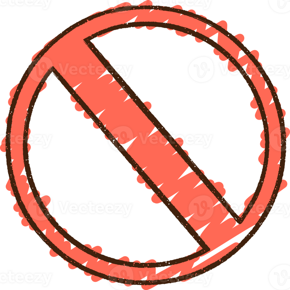 Ban Symbol Chalk Drawing png