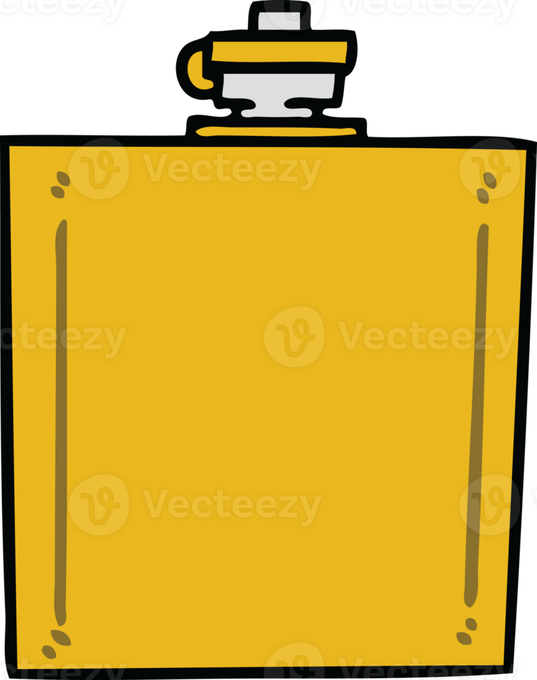 hand drawn quirky cartoon hip flask png
